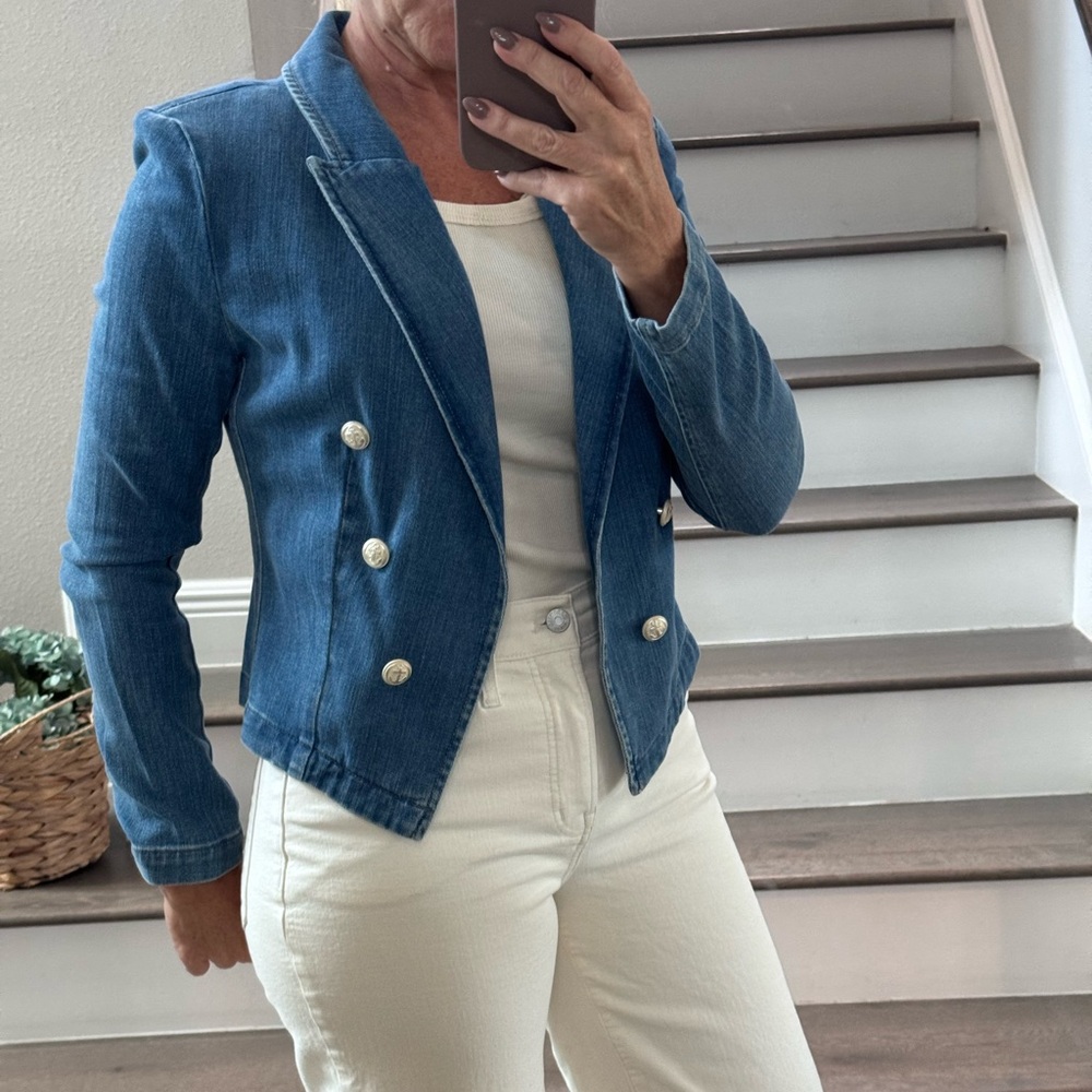 L'AGENCE Blue Jean Jacket